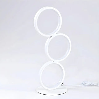 Modern Chic Triple Circle LED Metal Frame Table Lamp Zawala Image - 6