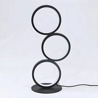 Modern Chic Triple Circle LED Metal Frame Table Lamp Zawala Image - 7