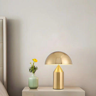 Modern Black Dome Geometric Metal Bedroom Table Lamp Zawala Image - 2