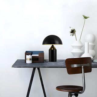 Modern Black Dome Geometric Metal Bedroom Table Lamp Zawala Image - 4