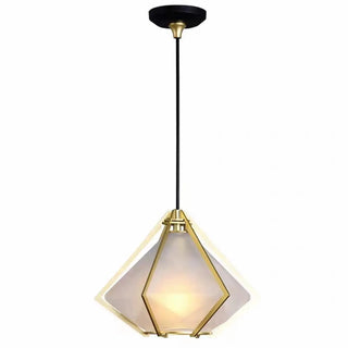 ZOWALA - Modern Geometric Green Glass Dining Room Pendant Lights Set Image - 10