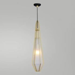 ZOWALA - Modern Geometric Green Glass Dining Room Pendant Lights Set Image - 9