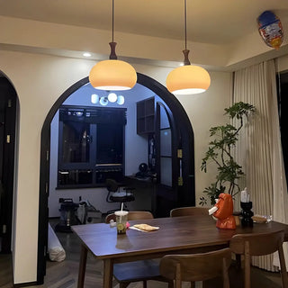 ZOWALA - Modern Caramel Glass Dome 2-Light Island Light Image - 5