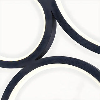 Simple Stylish Black Round 4 Lights LED Table Lamp Zawala Image - 6