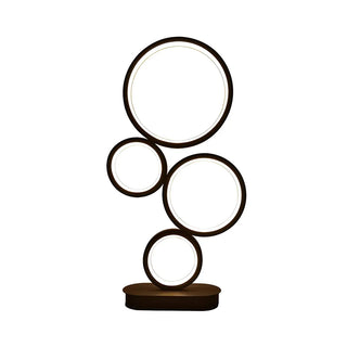 Simple Stylish Black Round 4 Lights LED Table Lamp Zawala Image - 9