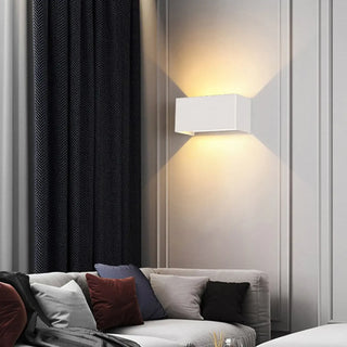 Waterproof Black Square Up Down Outdoor Wall Sconce Zawala Image - 1