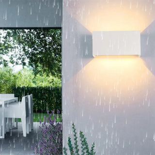 Waterproof Black Square Up Down Outdoor Wall Sconce Zawala Image - 13