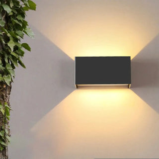 Waterproof Black Square Up Down Outdoor Wall Sconce Zawala Image - 14