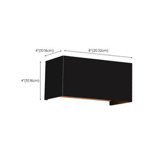 Waterproof Black Square Up Down Outdoor Wall Sconce Zawala #size
