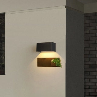 Waterproof Black Square Up Down Outdoor Wall Sconce Zawala Image - 3