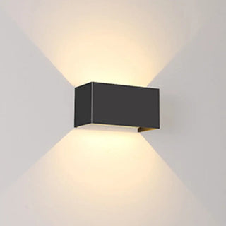 Waterproof Black Square Up Down Outdoor Wall Sconce Zawala Image - 6