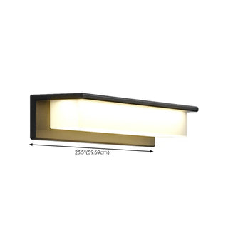 Solar Black Rectangular LED Outdoor Wall Light  Zawala Image - 12