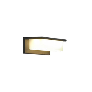 Solar Black Rectangular LED Outdoor Wall Light  Zawala Image - 5