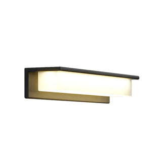 Solar Black Rectangular LED Outdoor Wall Light  Zawala Image - 6