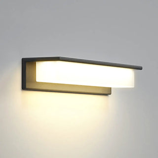 Solar Black Rectangular LED Outdoor Wall Light  Zawala Image - 7