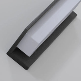 Solar Black Rectangular LED Outdoor Wall Light  Zawala Image - 9