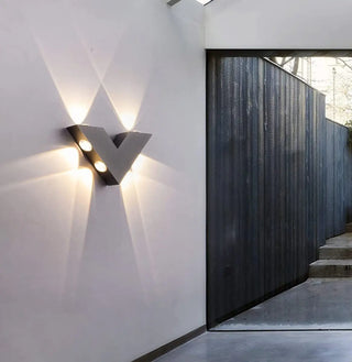 Waterproof V-Shaped Outdoor Up Down Wall Sconce Zawala Image - 2