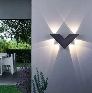 Waterproof V-Shaped Outdoor Up Down Wall Sconce Zawala Image - 3