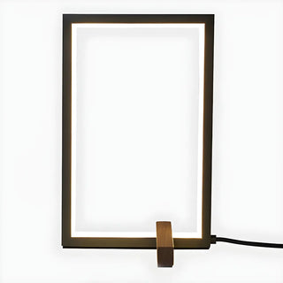 Minimalist Rectangular Metal Frame Bedroom Table Lamp Zawala Image - 14