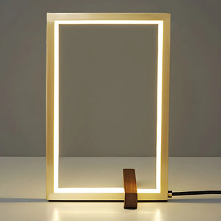 Minimalist Rectangular Metal Frame Bedroom Table Lamp Zawala Image - 7