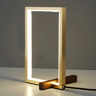 Minimalist Rectangular Metal Frame Bedroom Table Lamp Zawala Image - 8