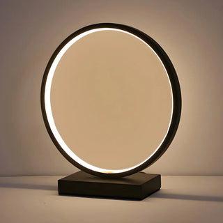 Stylish Couple Silhouette Black Circular Table Lamp Zawala Image - 9