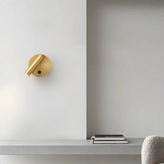 Round Base Cylinder Rotating Reading Bedside Wall Light Zawala Image - 3