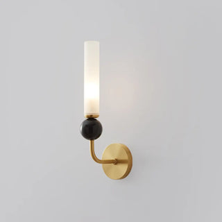 ZOWALA - Modern Metal Up Stone Cylinder Wall Light Image - 4