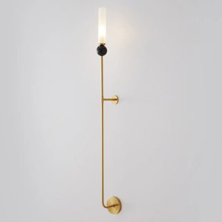 ZOWALA - Modern Metal Up Stone Cylinder Wall Light Image - 6