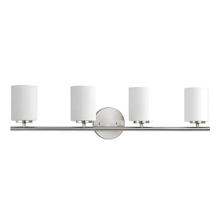 White Simple Cylinder Glass Chrome Vanity Light 3 Bulbs Zawala Image - 13