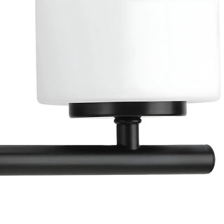 White Simple Cylinder Glass Chrome Vanity Light 3 Bulbs Zawala Image - 18