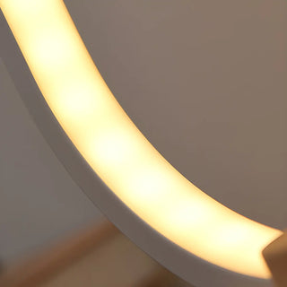 Bedroom Minimalist White Oval LED Decor Table Lamp Zawala Image - 13