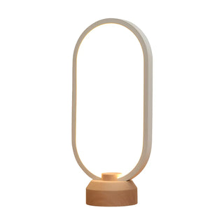 Bedroom Minimalist White Oval LED Decor Table Lamp Zawala Image - 14