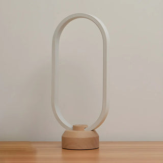 Bedroom Minimalist White Oval LED Decor Table Lamp Zawala Image - 7