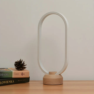 Bedroom Minimalist White Oval LED Decor Table Lamp Zawala Image - 8