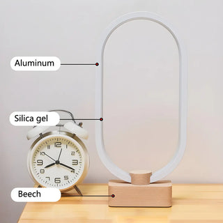 Bedroom Minimalist White Oval LED Decor Table Lamp Zawala Image - 9