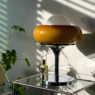 Modern Cup Shade Dome Glass Bedroom Decor Table Lamp Zawala Image - 3