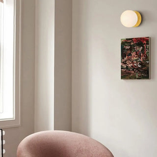 Modern Simple White Frosted Glass Globe Wall Sconce Zawala Image - 1