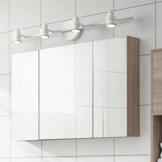 Traditional White 4-Light Bathroom Light Vanity Fixture  Zawala Image - 1