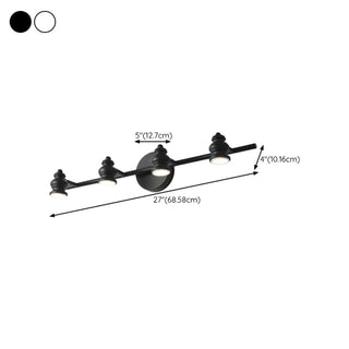 Traditional White 4-Light Bathroom Light Vanity Fixture  Zawala Image - 17