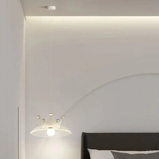 Modern Mini Acrylic Pendant Light Crown Dome Dining Room Zawala Image - 3
