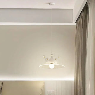 Modern Mini Acrylic Pendant Light Crown Dome Dining Room Zawala Image - 4