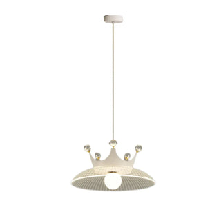 Modern Mini Acrylic Pendant Light Crown Dome Dining Room Zawala Image - 5