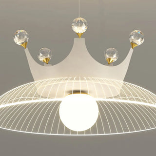 Modern Mini Acrylic Pendant Light Crown Dome Dining Room Zawala Image - 7