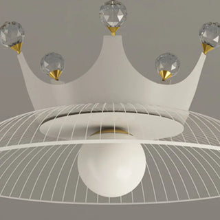 Modern Mini Acrylic Pendant Light Crown Dome Dining Room Zawala Image - 8