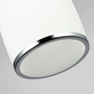 ZOWALA - Adjustable Length Chrome Frosted Glass Pendant Light Image - 9