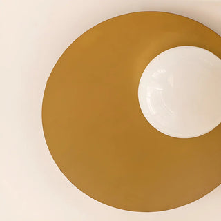 Modern Mini Gold Geometric Glass Flush Mount Light Zawala Image - 2
