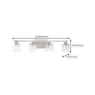 Simple Cylinder Glass Brushed Nickel Wall Vanity Light Zawala Image - 15