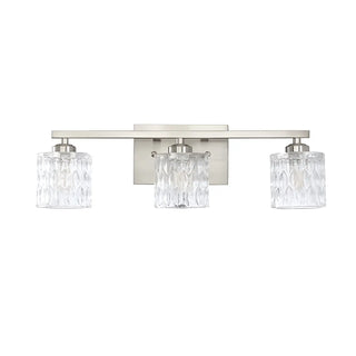Simple Cylinder Glass Brushed Nickel Wall Vanity Light Zawala Image - 9