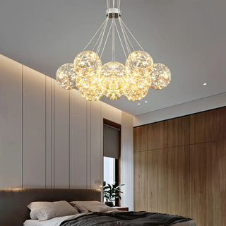 ZOWALA - Mirrored Glass Smoke Grey Living Room Bubble Chandelier Image - 14